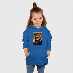 Толстовка детская хлопковая Лев рокер, цвет: синий — фото 2