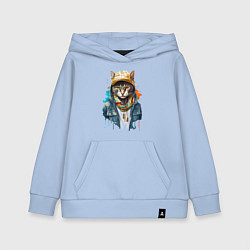 Детская толстовка-худи Кот репер