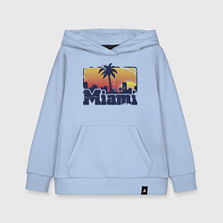 Толстовка детская хлопковая Beach of Miami, цвет: мягкое небо