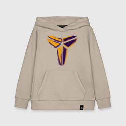 Толстовка детская хлопковая Kobe logo, цвет: миндальный