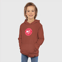 Толстовка детская хлопковая Atlanta hawks basketball, цвет: кирпичный — фото 2