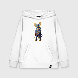 Детская толстовка-худи Слон - киберпанк - нейросеть