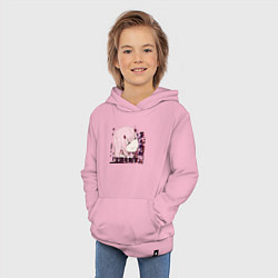 Толстовка детская хлопковая Anime X Girl, цвет: светло-розовый — фото 2