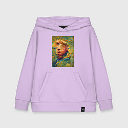 Детская толстовка-худи Abstract Vincent van Gogh - surrealism self-portra