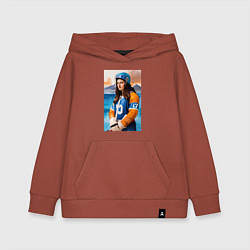 Детская толстовка-худи Мона Лиза - крайний нападающий