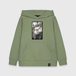 Детская толстовка-худи Санкт-Петербург котик