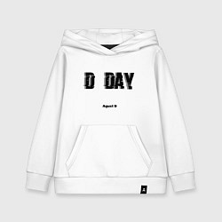 Толстовка детская хлопковая D DAY Agust D, цвет: белый