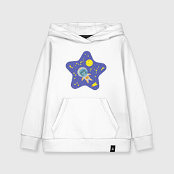 Детская толстовка-худи Ежик в космосе