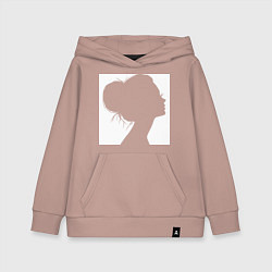 Детская толстовка-худи Женский профиль
