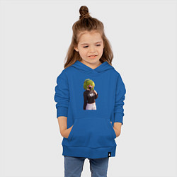 Толстовка детская хлопковая Куки Синобу - Геншин Эмпакт, цвет: синий — фото 2