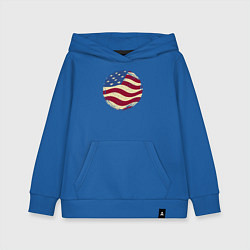 Толстовка детская хлопковая Flag USA, цвет: синий