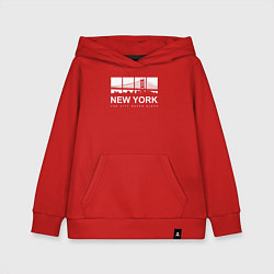 Толстовка детская хлопковая Нью-Йорк Сити, цвет: красный
