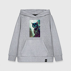 Детская толстовка-худи Cool kitten - cyberpunk