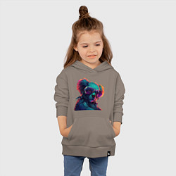 Толстовка детская хлопковая Коала в очках, цвет: утренний латте — фото 2