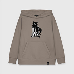Детская толстовка-худи Кот Бегемот на примусе