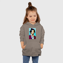 Толстовка детская хлопковая Johnny Depp - Japan style, цвет: утренний латте — фото 2