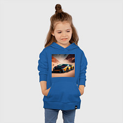 Толстовка детская хлопковая Lamborghini Aventador, цвет: синий — фото 2