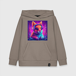 Детская толстовка-худи Киберпанк-белка с глазными имплантами