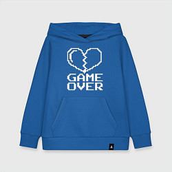 Детская толстовка-худи Пиксельное сердечко Game over