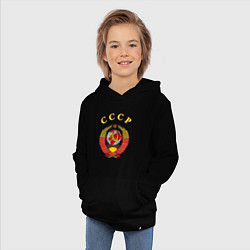 Толстовка детская хлопковая CCCР Пролетарии, цвет: черный — фото 2