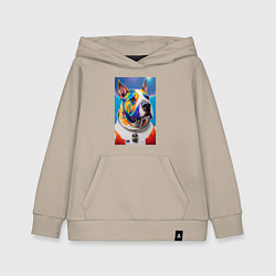 Детская толстовка-худи Разноцветный пёс с похожей планеты - нейросеть