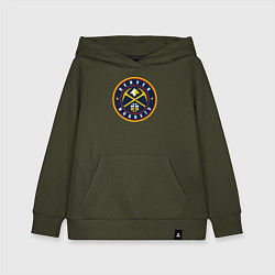 Толстовка детская хлопковая Denver Nuggets, цвет: хаки