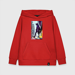 Детская толстовка-худи Чёрный котяра на своём районе - Бронкс