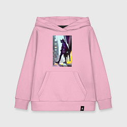 Детская толстовка-худи Чёрный котяра на своём районе - Бронкс