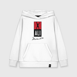 Толстовка детская хлопковая Muhammad Ali boxer, цвет: белый