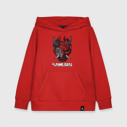 Толстовка детская хлопковая Samurai logo, цвет: красный