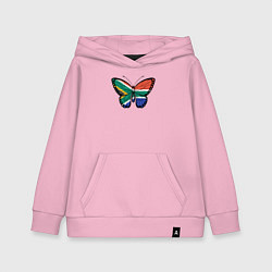Толстовка детская хлопковая ЮАР бабочка, цвет: светло-розовый