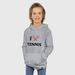 Толстовка детская хлопковая I Love Tennis, цвет: меланж — фото 2