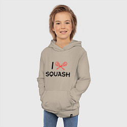 Толстовка детская хлопковая I Love Squash, цвет: миндальный — фото 2