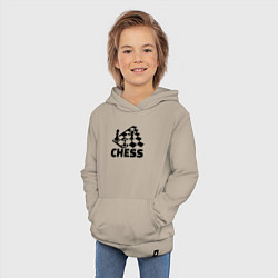 Толстовка детская хлопковая Chess game, цвет: миндальный — фото 2