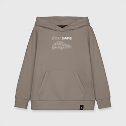 Детская толстовка-худи Stay safe white