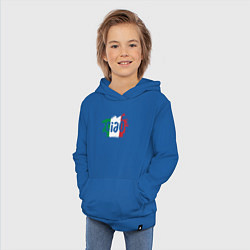 Толстовка детская хлопковая Привет Италия, цвет: синий — фото 2