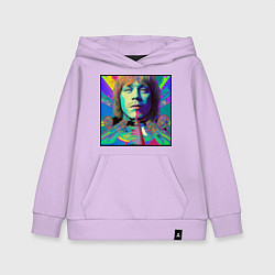 Толстовка детская хлопковая Brian Jones Glitch Modern Art, цвет: лаванда