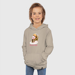 Толстовка детская хлопковая Lisa Blackpink, цвет: миндальный — фото 2