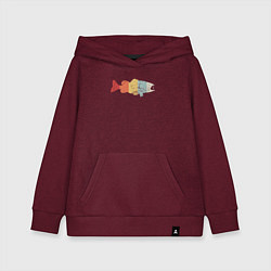 Детская толстовка-худи Color fish