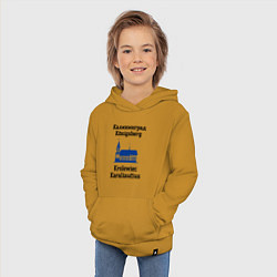 Толстовка детская хлопковая Калининград, цвет: горчичный — фото 2