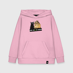 Детская толстовка-худи Черный и рыжий кот - Mood