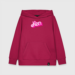 Толстовка детская хлопковая Логотип розовый Кен, цвет: маджента