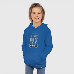 Толстовка детская хлопковая I want my bike, цвет: синий — фото 2