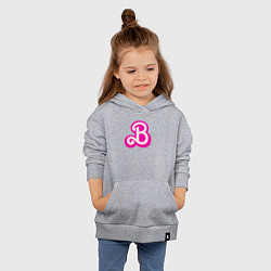 Толстовка детская хлопковая Б - значит Барби, цвет: меланж — фото 2