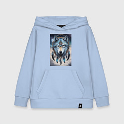 Детская толстовка-худи Шаман волк