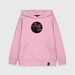 Толстовка детская хлопковая Stray Kids logo, цвет: светло-розовый