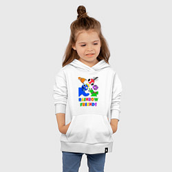 Толстовка детская хлопковая Rainbow Friends персонажи, цвет: белый — фото 2
