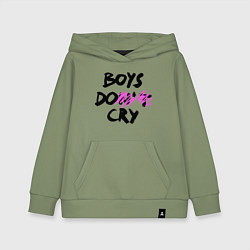 Толстовка детская хлопковая Boys dont cry, цвет: авокадо