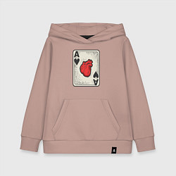 Детская толстовка-худи Туз сердца