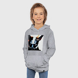 Толстовка детская хлопковая Slipkat Meowa, цвет: меланж — фото 2